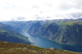 Aurlandsfjorden, вид сверху